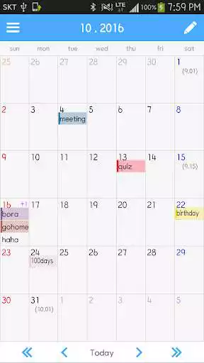 Play Simple Memo Calendar