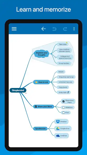 Play SimpleMind Pro - Mind Mapping as an online game SimpleMind Pro - Mind Mapping with UptoPlay