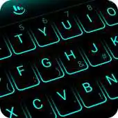 Free play online Simple Neon Blue Future Tech Keyboard Theme APK