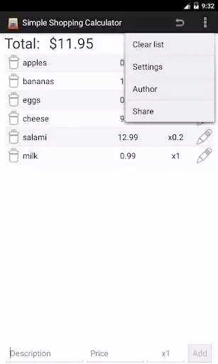 Play Simple Shopping Calculator