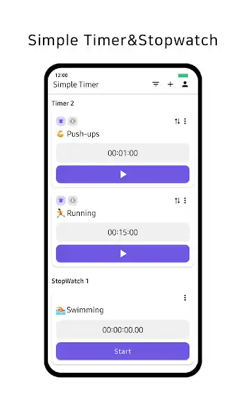 Play Simple Timer(Timer, Stopwatch) as an online game Simple Timer(Timer, Stopwatch) with UptoPlay