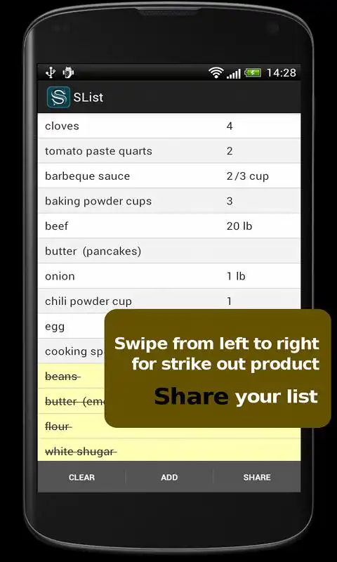 Play Simple to use Shopping List