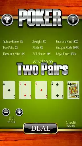 Play Simple Video Poker as an online game Simple Video Poker with UptoPlay