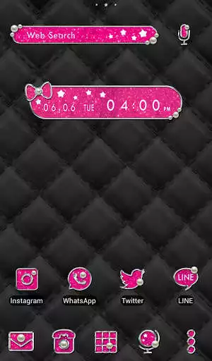 Play Simple Wallpaper Black x Pink Theme