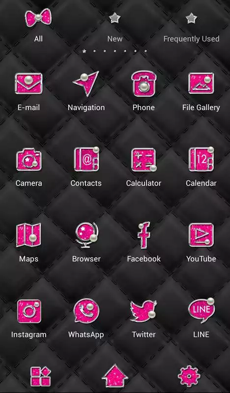 Play Simple Wallpaper Black x Pink Theme