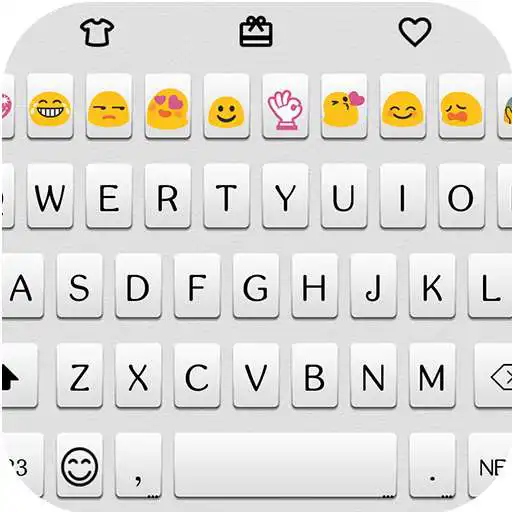Free play online Simple White Emoji Keyboard APK