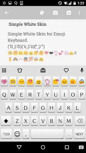 Play Simple White Emoji Keyboard