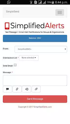 Play SimplifiedAlerts SimpleSend Text Messaging  and enjoy SimplifiedAlerts SimpleSend Text Messaging with UptoPlay