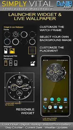 Play Simply Vital HD Watch Face as an online game Simply Vital HD Watch Face with UptoPlay