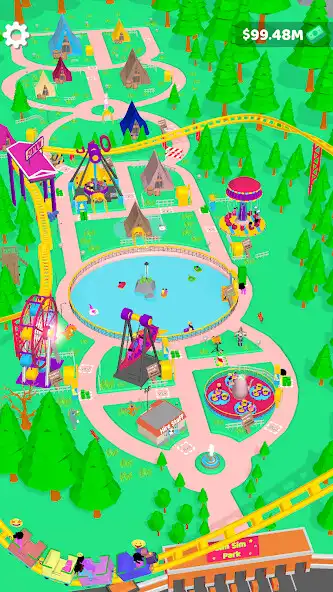 Play Sim Sim:Arcade idle Theme Park as an online game Sim Sim:Arcade idle Theme Park with UptoPlay