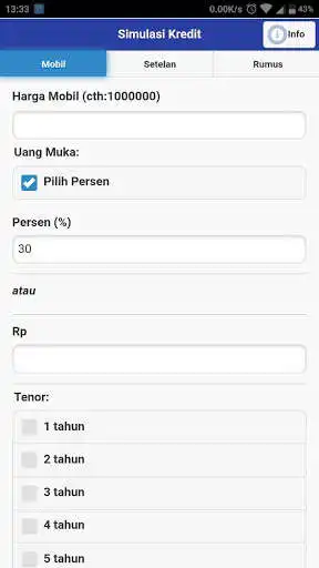 Play APK Simulasi Kredit Mobil  and enjoy Simulasi Kredit Mobil with UptoPlay widiru.studio.paidapp