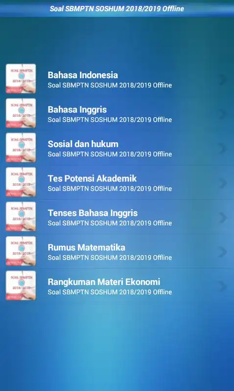 Play Simulasi SBMPTN 2018 Offline Soshum