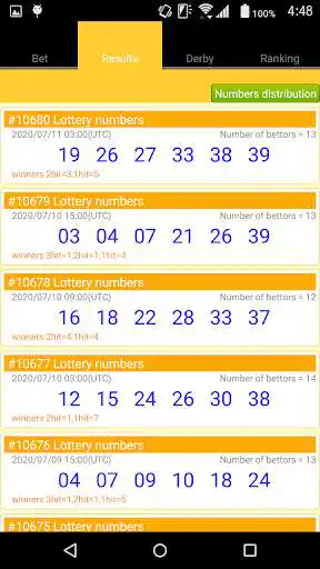 Play Simulator of Lottery app/Numbers Derby as an online game Simulator of Lottery app/Numbers Derby with UptoPlay
