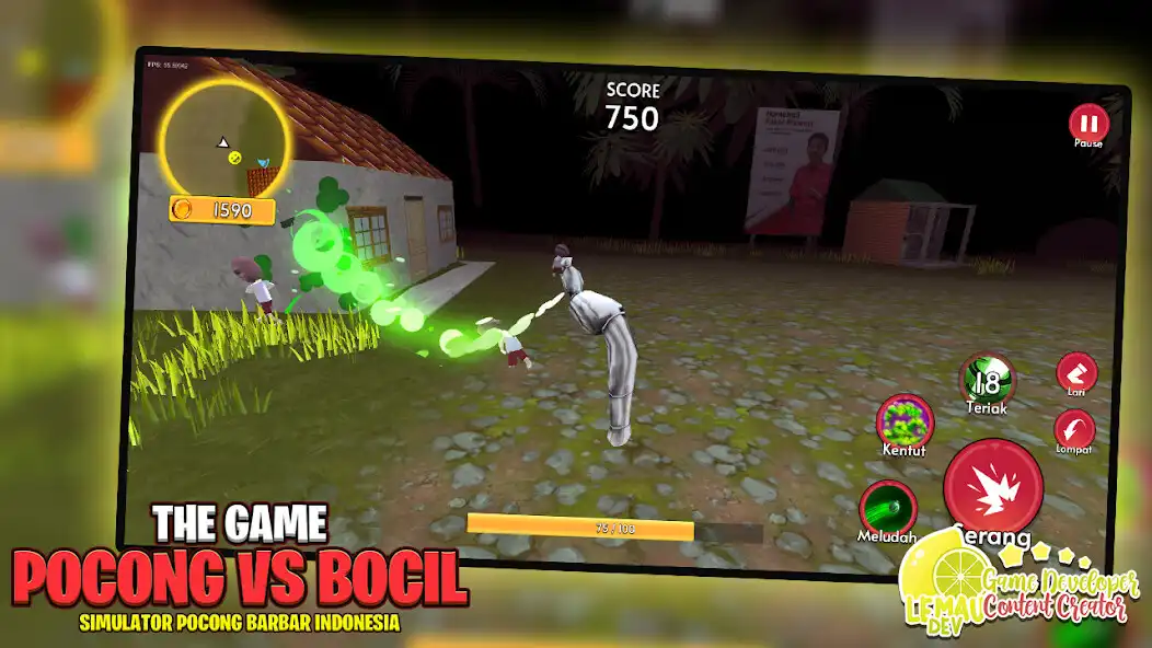 Play Simulator Pocong vs Bocil 3D as an online game Simulator Pocong vs Bocil 3D with UptoPlay