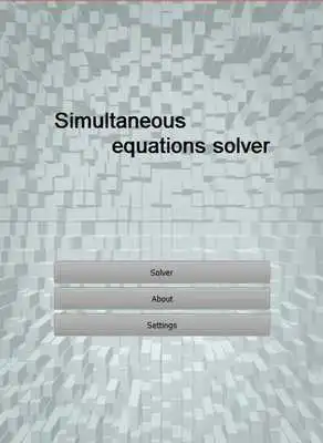 Play Simultaneous equations solver Play Simultaneous equations solver