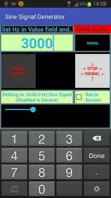Play Sine Signal Generator