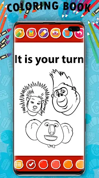 Play Sing 2 Coloring Book as an online game Sing 2 Coloring Book with UptoPlay