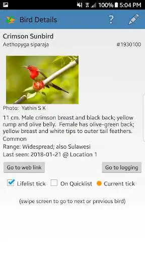 Play Singapore Birding Checklist as an online game Singapore Birding Checklist with UptoPlay