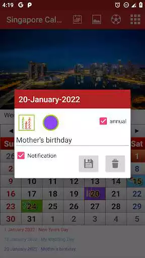 Play Singapore Calendar 2022 as an online game Singapore Calendar 2022 with UptoPlay