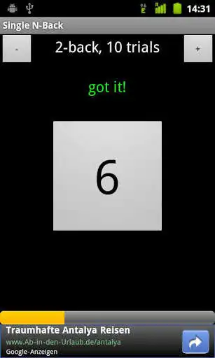 Play APK Single N-Back  and enjoy Single N-Back with UptoPlay com.ankerl.singlenback