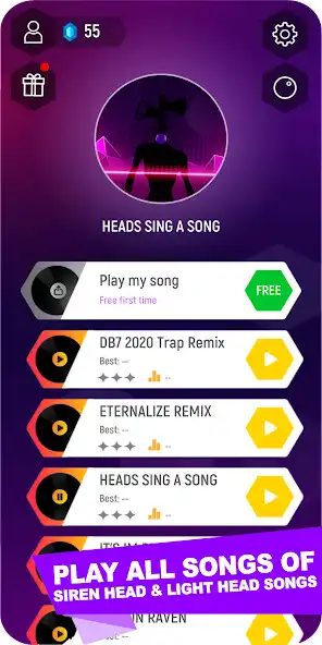 Play Siren Head Music Tiles Hop as an online game Siren Head Music Tiles Hop with UptoPlay