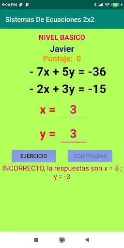 Play Sistema De Ecuaciones 2x2 as an online game Sistema De Ecuaciones 2x2 with UptoPlay