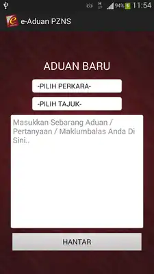 Play Sistem e-Aduan PZNS