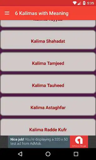 Play Six Kalimas and Arabic Meaning  and enjoy Six Kalimas and Arabic Meaning with UptoPlay