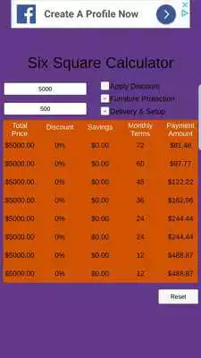 Play Six Square Calculator