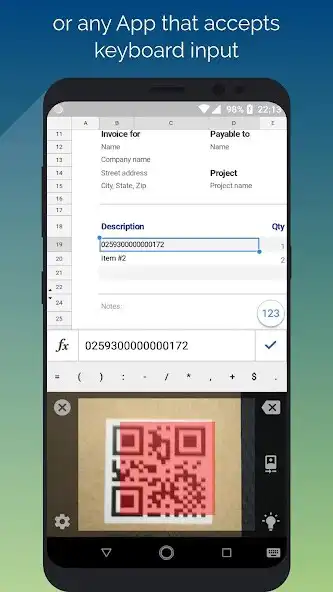 Play Skani - Barcode  QR code Scanner Keyboard as an online game Skani - Barcode  QR code Scanner Keyboard with UptoPlay