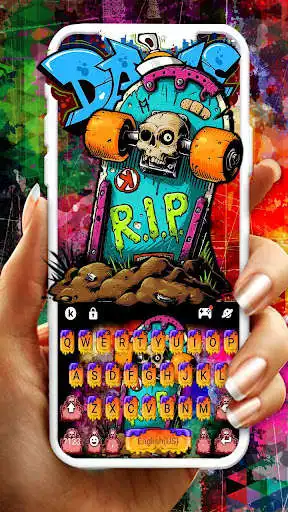 Play Skate Graffiti Skull Keyboard Theme  and enjoy Skate Graffiti Skull Keyboard Theme with UptoPlay