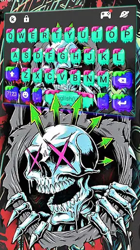 Play Skeleton Graffiti Keyboard Theme  and enjoy Skeleton Graffiti Keyboard Theme with UptoPlay