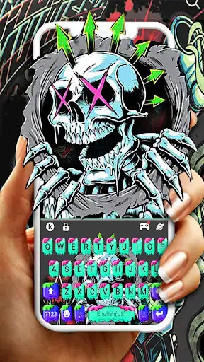 Play Skeleton Graffiti Keyboard Theme as an online game Skeleton Graffiti Keyboard Theme with UptoPlay