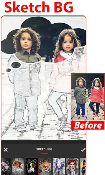 Play SketchApp Pencil Sketch Filter  and enjoy SketchApp Pencil Sketch Filter with UptoPlay