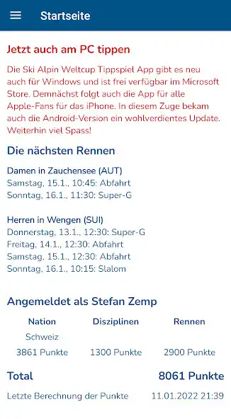 Play Ski Alpin Weltcup Tippspiel  and enjoy Ski Alpin Weltcup Tippspiel with UptoPlay