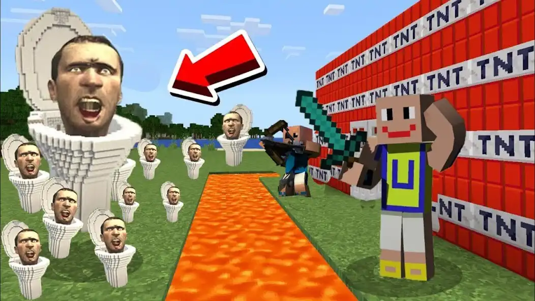 Play Skibidi Toilet Mod For MCPE  and enjoy Skibidi Toilet Mod For MCPE with UptoPlay