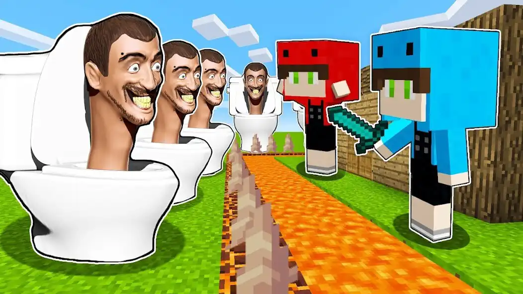 Play Skibidi Toilet Mod For MCPE as an online game Skibidi Toilet Mod For MCPE with UptoPlay