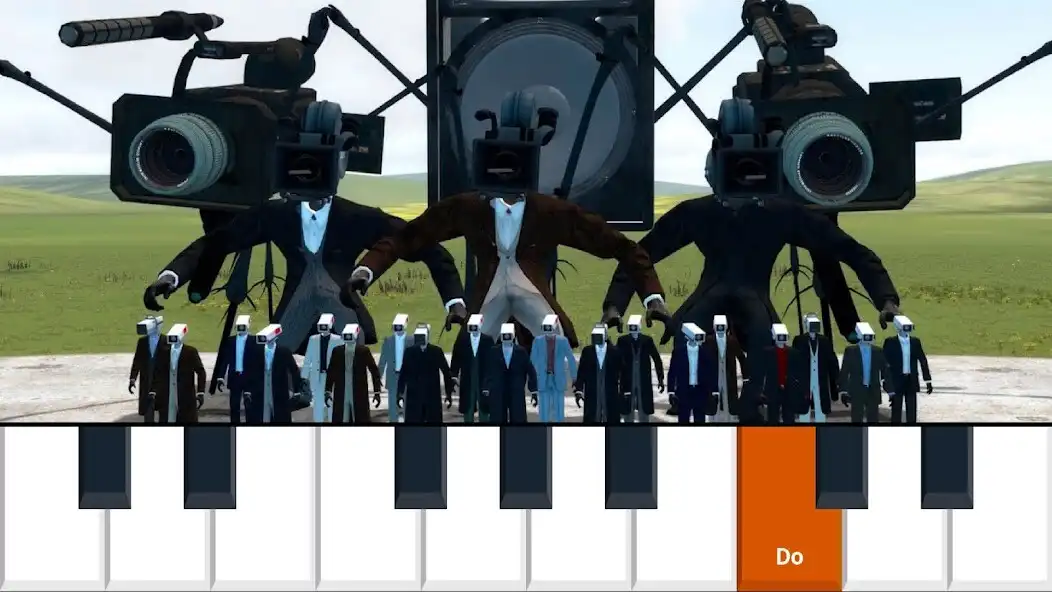 Play Skibidi toilet piano song as an online game Skibidi toilet piano song with UptoPlay