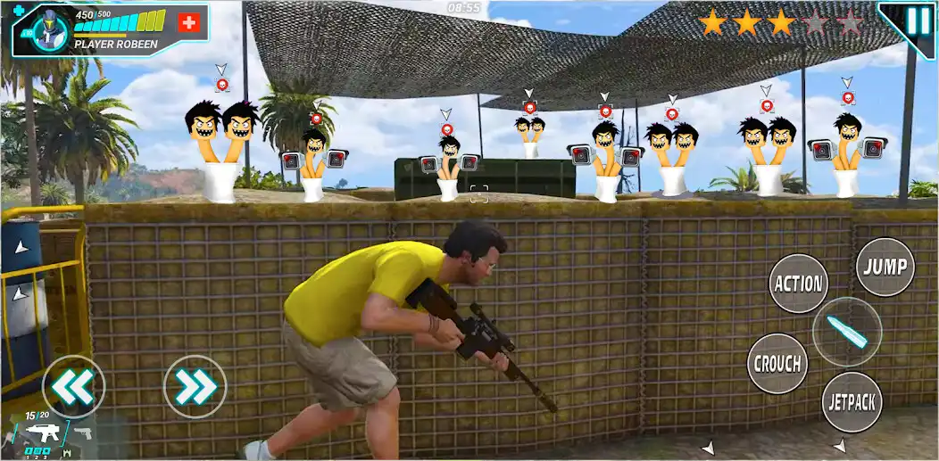 Play Skibi Gangster Toilet Fight as an online game Skibi Gangster Toilet Fight with UptoPlay