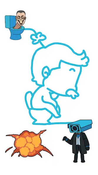 Play Skibydi Rush - Draw to Toilet as an online game Skibydi Rush - Draw to Toilet with UptoPlay