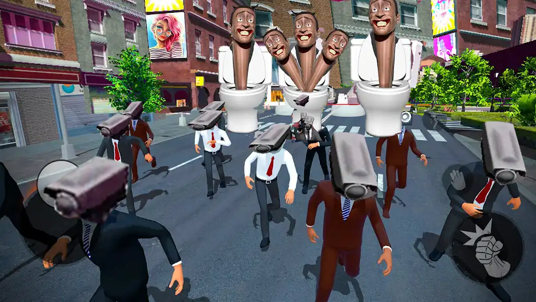 Play Skibydy Toilet vs cameraman as an online game Skibydy Toilet vs cameraman with UptoPlay