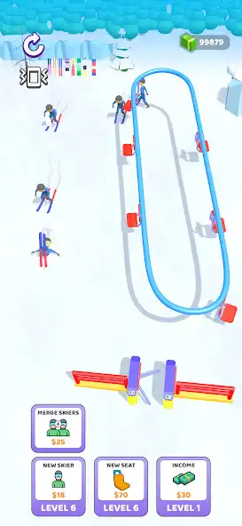 Play Ski Lift Clicker as an online game Ski Lift Clicker with UptoPlay