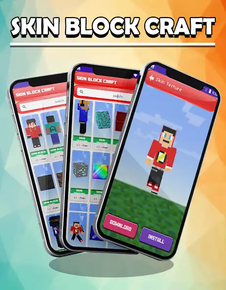 Play Skin Block Craft For MCPE as an online game Skin Block Craft For MCPE with UptoPlay