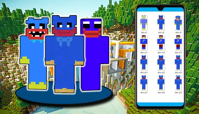 Play Skins Huggy Wuggy for MCPE  and enjoy Skins Huggy Wuggy for MCPE with UptoPlay