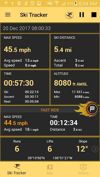 Play Ski Tracker Gold Edition as an online game Ski Tracker Gold Edition with UptoPlay