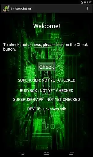Play APK SK Root Checker Free  and enjoy SK Root Checker Free with UptoPlay com.shark.skrootcheckerfree