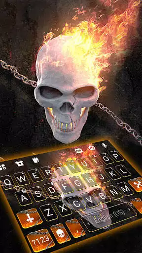 Play Skull Chain Fire Keyboard Background  and enjoy Skull Chain Fire Keyboard Background with UptoPlay