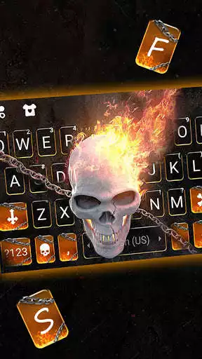 Play Skull Chain Fire Keyboard Background as an online game Skull Chain Fire Keyboard Background with UptoPlay