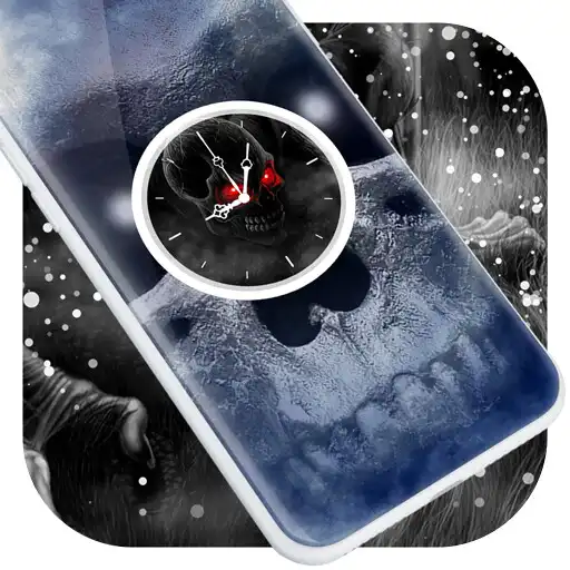 Free play online Skull Clock Live Wallpaper APK