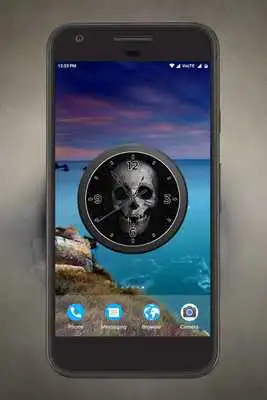 Play Skull Clock Live Wallpaper